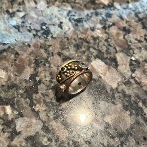 Mixed-Metals and Gemstone Handmade Ring